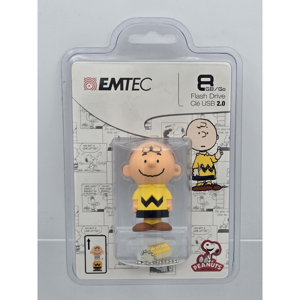 NEW EMTEC Charlie Brown Peanuts figure 8GB USB 2.0 Flash Drive‎